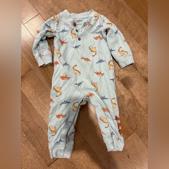 Carter's Blue Dinosaur Print Kids One Piece - Picture 1 of 2